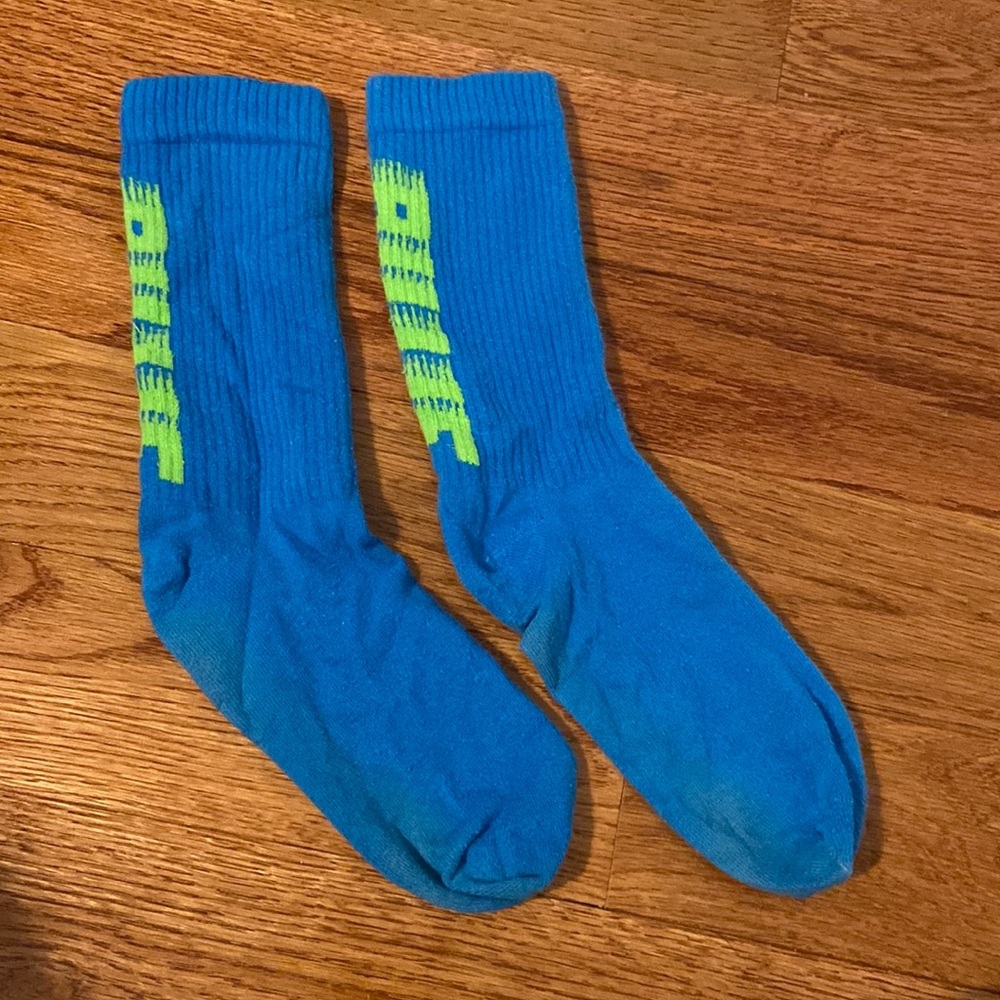 billie eilish blue and green ankle length socks